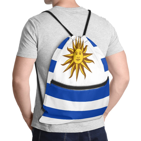 Uruguay Drawstring Zipper Bag Backpacks Uruguay